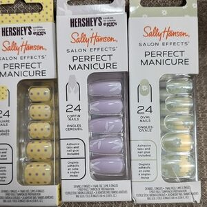 Sally Hansen Salon Effects Nail Press Ons. Easter Design Bundle.  3 Piece Set.